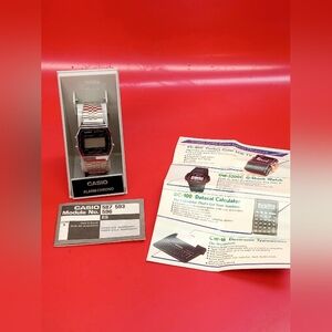 Vtg Casio A155W Digital alarm chrono watch